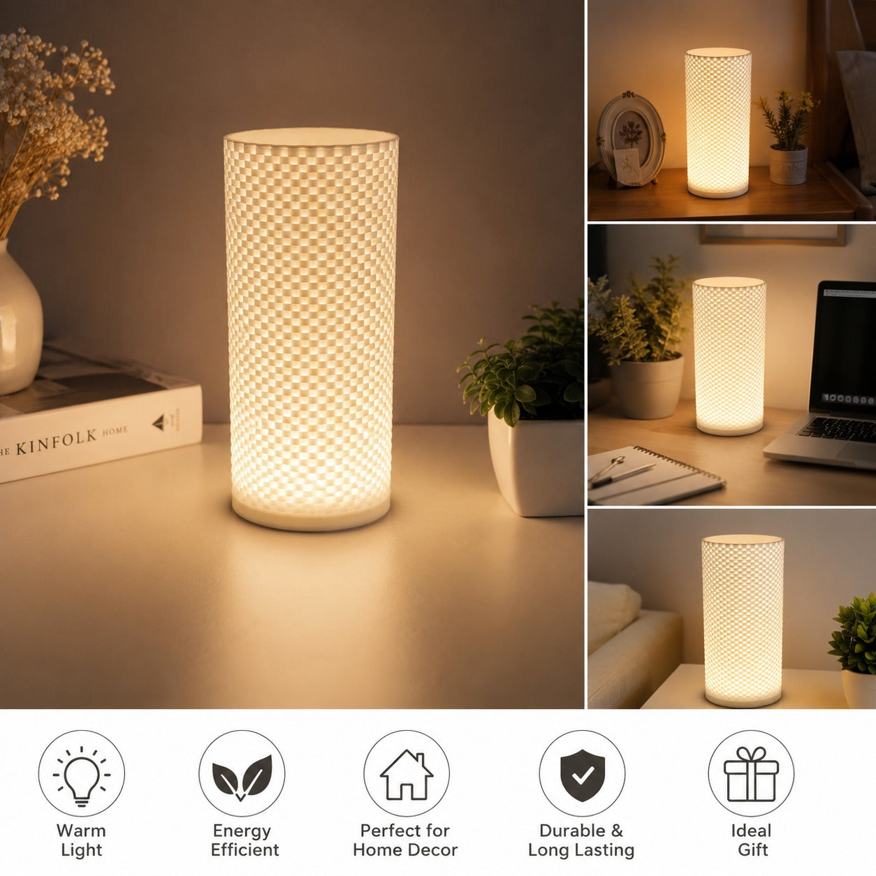 AuraGlow 19 Warm White Table Lamp
